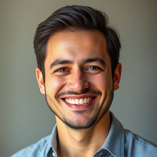 Portrait souriant de Thomas Garcia, monteur