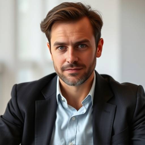 S√©bastien Laurent donnant une interview